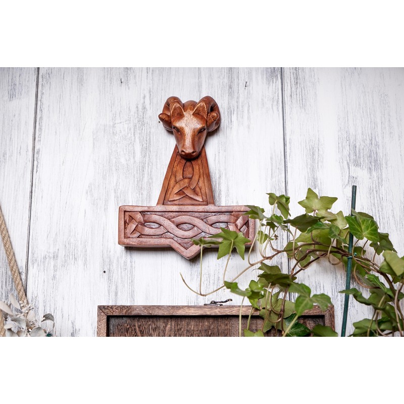 Windalf Mjölnar Handmade Wall Decoration 25 cm Viking Thor's Hammer