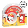 Peanuts Snoopy Fun Times 5-Piece Bamboo Melamine Dinnerware Set For