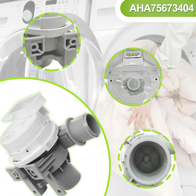 2025 Upgraded AHA75673404 AHA75673402 Washer Drain Pump Assembly Compatible with