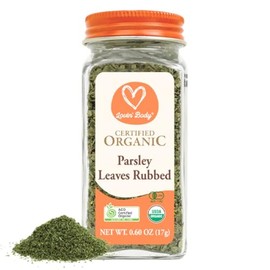 Organic Dried Parsley, 0.6 oz (17 g), Organic Dried Parsley, Organic Spice, Organic Spice, Additive-Free Spice, Organic Parsley Leaves Rubbed