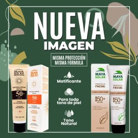 Protector Solar Mineral Fps50+ Piel Grasa. Maya Solar 50ml.