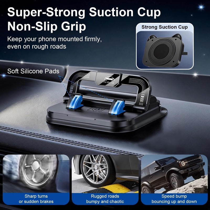 Tomvoc Car Phone Holder 360 Degree Rotation, Car Navigation Dashboard