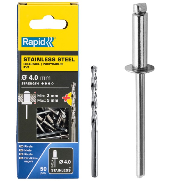 Rapid Blind Rivets Stainless Steel 4 mm 3-5 mm Clamping