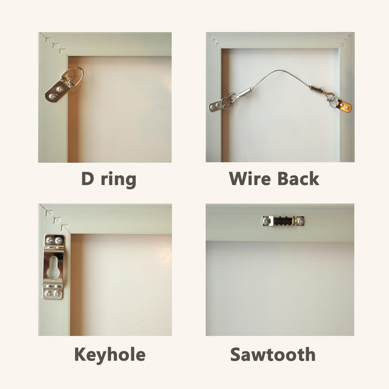 Universal Frame Hanger, Jumbo, 6 Plastic Picture Hangers, 16 Large