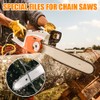 Pack of 12 Round Files for Chainsaws, with 4 Handles,