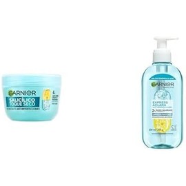 Garnier Express Aclara Anti-Imperfecciones Kit facial: Garnier Hidratante Toque Seco con Acido Salicílico 85gr + Gel limpiador facial con Acido Salicílico y Vitamina C 200ml