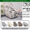 CRFATOP Floral Printed Recliner Cover with Pockets Single Reclining Slipcover