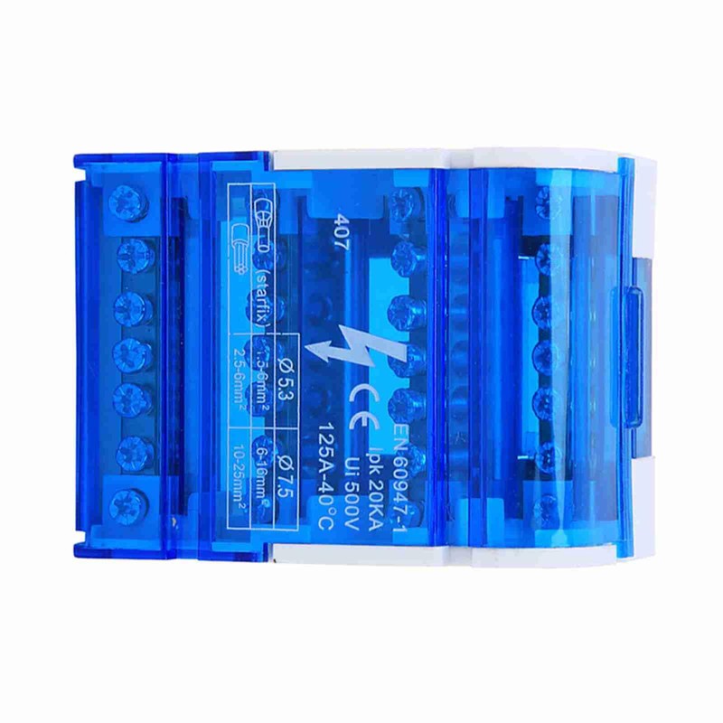 Terminal Distribution Box, Din Rail 4-Level Single Phase Junction Case,