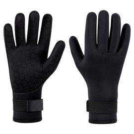 XGOPTS 3mm Neoprene Diving Gloves, Women Men Wetsuit Gloves Thermal Anti-Slip Adjustable Wrist Strap Scuba Gloves for Scuba Diving Snorkeling Surfing Paddling Kayaking Swimming (Black, Pink)