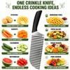 FATUXZ Stainless Steel Crinkle Cutter, Wavy Potato Slicer Wave Chopper