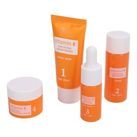 Set de Cuidado de la Piel con Vitamina C, Kit Facial Hidratante Iluminador, Reduce las Arrugas y Protege la Piel