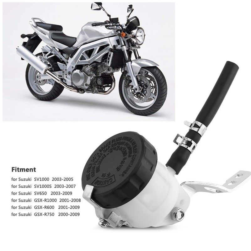 Brake Master Cylinder Oil Reservoir Fluid Bottle w/ Bracket for