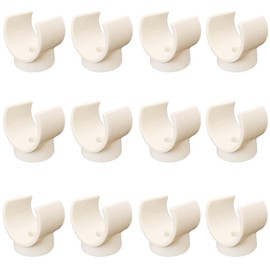 12 Pack PVC Pipe Clamps - Heavy-U-Shaped PEX Pipe Fasteners, Durable Plastic Tube Clips for Secure and Easy Installation Ideal for Plumbing DIY Projects and Organizing (32mm)