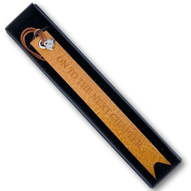 On to the Next Chapter Leather Book Mark, 2023 Graduation Gifts for Her Him Class of 2023 Senior College High School Phd Grad Gifts Teen Boy Girl Class of 2023 Bookmark Retirement Going Away Gift