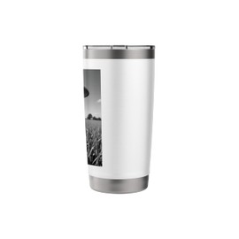 Funny Cat Selfie With UFO Hovering Alien Invasion Cat Lovers Stainless Steel Insulated Tumbler