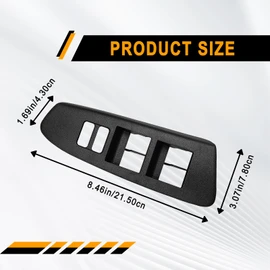Window Switch Bezel - Left Driver Side Window Master Bezel Compatible with 2012-2015 T0yota Tacoma Replace 74202-04040 Driver Side Switch Cover Accessories