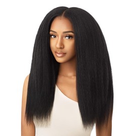 Outre Human Hair Premium Blend Clip-In Big Beautiful Kinky Straight 18" 9pcs (CBRN)