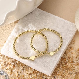 SKIRIFLA First Day of Kindergarten Gifts, Back to School Bracelets for Mother Daughter,First Day of School Preschool Pre K Bracelet for Mommy And Me -Golden Heart K