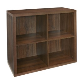 ClosetMaid 4-Cube Decorative Storage Cube Storage Organizer, Dark Chestnut