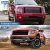 Autohai Front Grill for 2009-2014 FORD F150 W/Lights Black