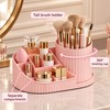 360° Rotating Makeup Organizer for Vanity – Multi-Compartment Cosmetic Storage