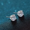 PRETTERY Silver Stud Earrings for Women, 3 Pairs Sterling Silver