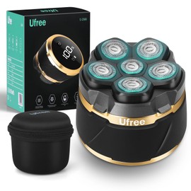 Ufree Head Shavers for Bald Men, Electric Shavers Razor, Rechargeable Bald Head Razor, Magnetic 6D Rotary Shaver, Waterproof Face Beard Trimmer Mens Grooming Kit, Gifts for Men