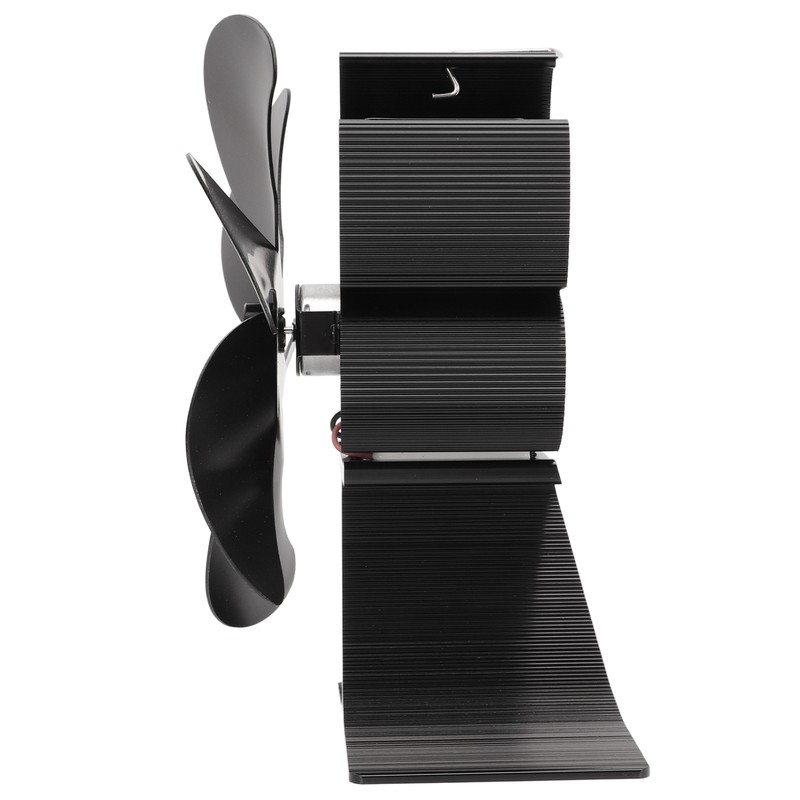 6 Blade Stove Eco Fan Black Self Starting High Temperature