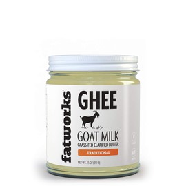 Fatworks Fine Filtered 100% Grass-Fed Goat Milk Ghee, Pasture Raised on Small Family U.S. Farm. KETO, PALEO, WHOLE 30 APPROVED, 7.5 oz.