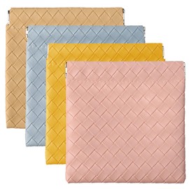 Loghohu 4Pcs Small Make up Bag,Coin Purse Women Snap Closure Portable Waterproof No Zipper Pouch for Women Coin Change Jewelry Lipstick Cosmetic Accessories Organizer(4 Colors)