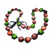Aloha Passion Hawaiian Style Kukui Nut Lei, Hand Painted Multi-color