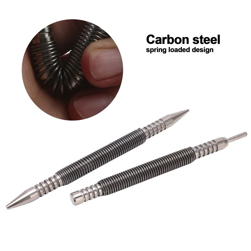 Spring Tools, 2 Piece Hinge Pin Driver Set, Spring Loaded