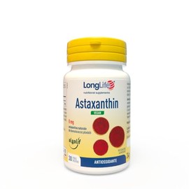 LongLife® Astaxanthin Vegan 8 mg | Astaxantina naturale da microalga | Origine islandese | Potente antiossidante e benessere delle pelle | 1 mese di trattamento | Vegano e senza glutine