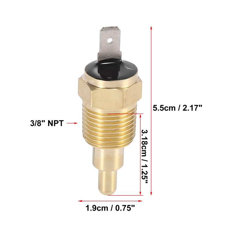 X AUTOHAUX Car Radiator Fan Thermal Switch 3/8 Inch NPT
