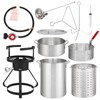 WISLAS Deep Fryer - 30QT Aluminum Seafood Boil Pot &