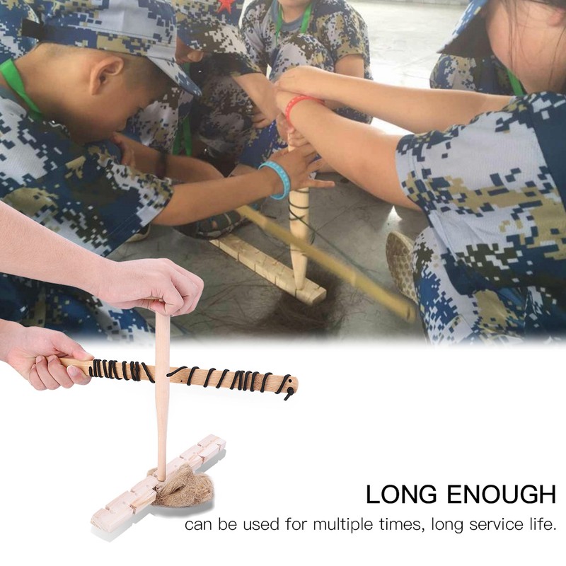 Wood Drilling Fire Making Tool Survival Emergency Ignitor Kit for