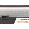 ChiliTec ChiliTec Steckdosenblock Ecksteckdose 2-Fach Schutzkontaktsteckdose USB-A USB-C PD mit