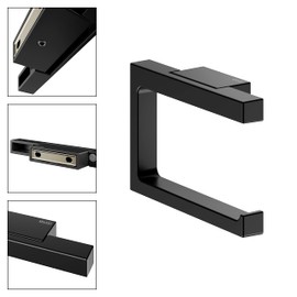 KEUCO Edition 11 Toilet Roll Holder, Open Shape, Metal, Matt Black
