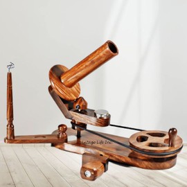 DnU Avenue Wooden Yarn Ball Skein Winder and Swift Convenient, Center-Pull Balls for Knitting and Crocheting, Portable Hand Crafted & Hand Operated Table Top Yarn Winder