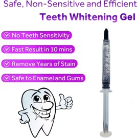 Bright White Smiles 44% Teeth Whitening Gel Syringe Refill Pack, Carbamide Peroxide, 5 Syringes (3ml),Tooth Whitener Formula