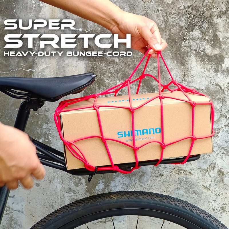 ONIPAX 38x38cm High Elastic Bungee Cargo Net with 6 Hooks