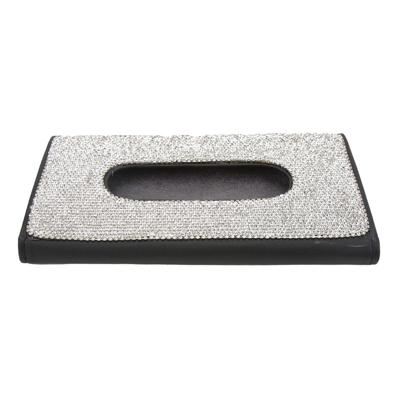 Rhinestone Sun Visor Tissue Box Bling Napkin Storage Holder Universal