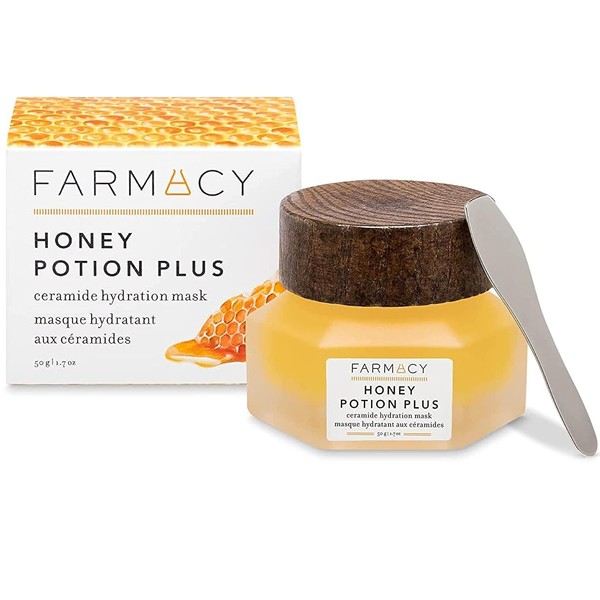 Farmacy Honey Potion Plus Face Mask - Antioxidant Rich Hydration Mask - Natural Moisturizing Facial Mask (4.1 Ounce/117 G)