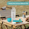 Cookawa Portable Pill Box Water Cup,2 in 1 Water Bottle