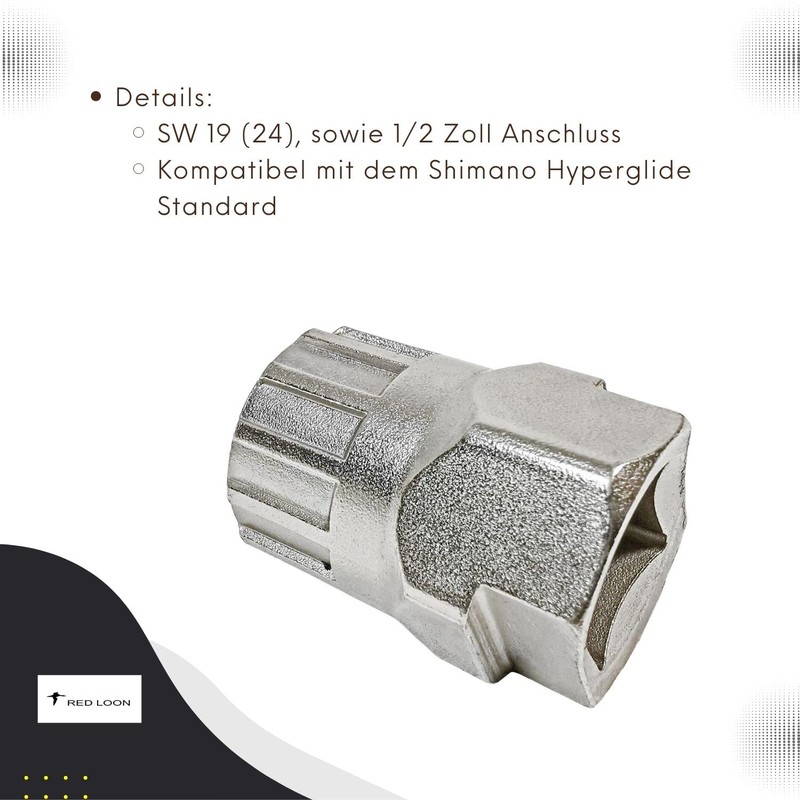 Red Loon Bicycle cassette puller sprocket mounting for Shimano HG