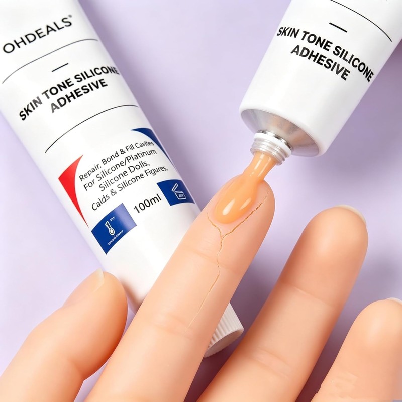 OHDEALS Skin Tone Silicone Glue Adhesive for Squishies 100ml 3.38