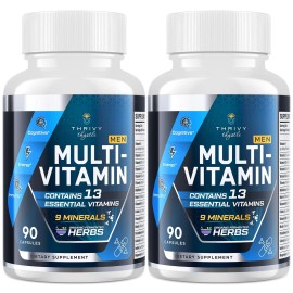 ThrivyThystle Men Multivitamins 50 Plus - Daily Multivitamin for Men with Fer...