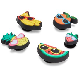Crocs Jibbitz - Paquete de 5 dijes para zapatos de verano | Jibbitz para Crocs, Linda fruta con Sunnies, Talla unica