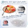 Baderke 2 Sets 11.8" Chilled Serving Tray for Parties Round