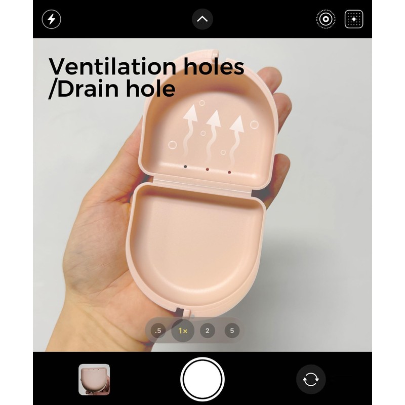 Retainer Case, Compatible with Invisalign, Aligner Case with Vent Holes,